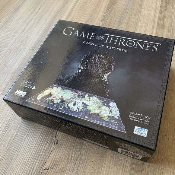Game of Thrones Puzzle Westeros 3D Jigsaw Puzzle 4D Cityscape HBO 30" x 18" EUC - Picture 2 of 12